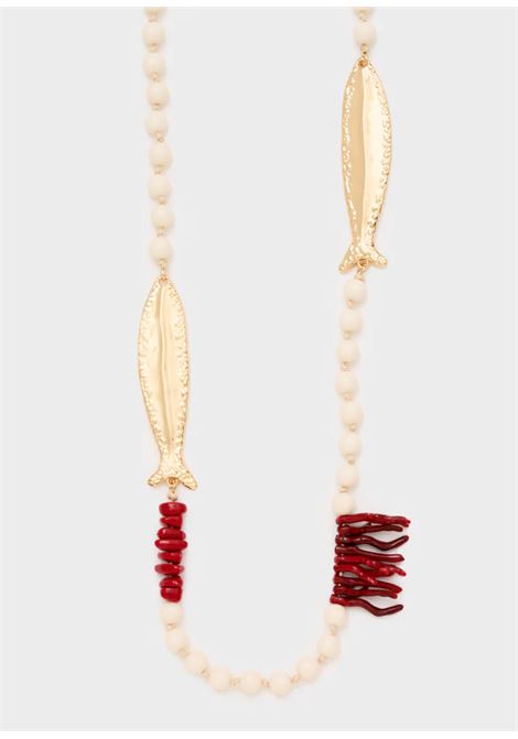 COLLANA POISSON CON CHARMS NALì | DUCL0093BIANCO ORO